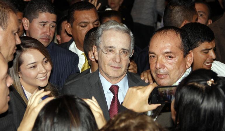 Jefe del Centro Democrático Álvaro Uribe Vélez.