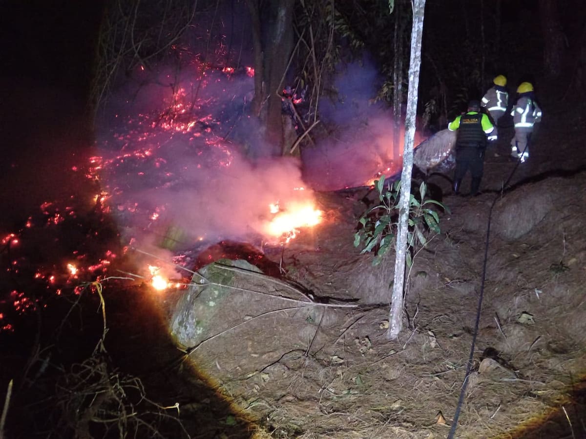 Dos incendios forestales siguen activos en Cundinamarca tras jornada de emergencias