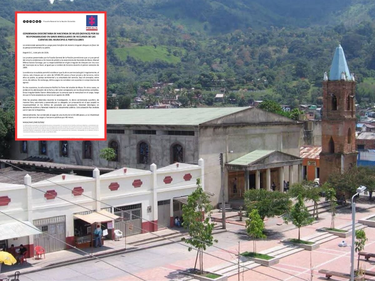 Exsecretaria de Hacienda de Muzo fue condenada por desviar recursos públicos a cuentas de familiares