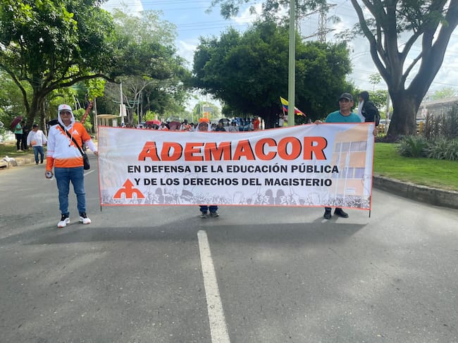 Magisterio cordobés se suma a la jornada de paro convocada para este 15 de abril en el país. Foto: Caracol Radio/Claudia Hernández
