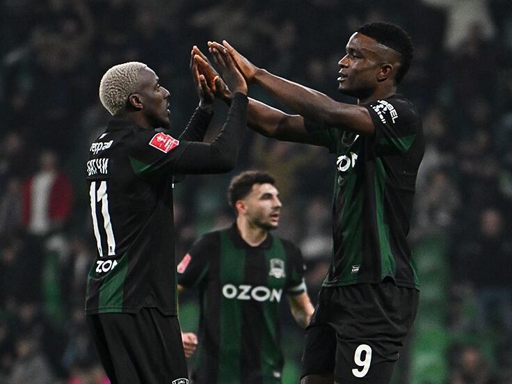 Jhon Córdoba marcó el segundo tanto del partido / @FCKrasnodar