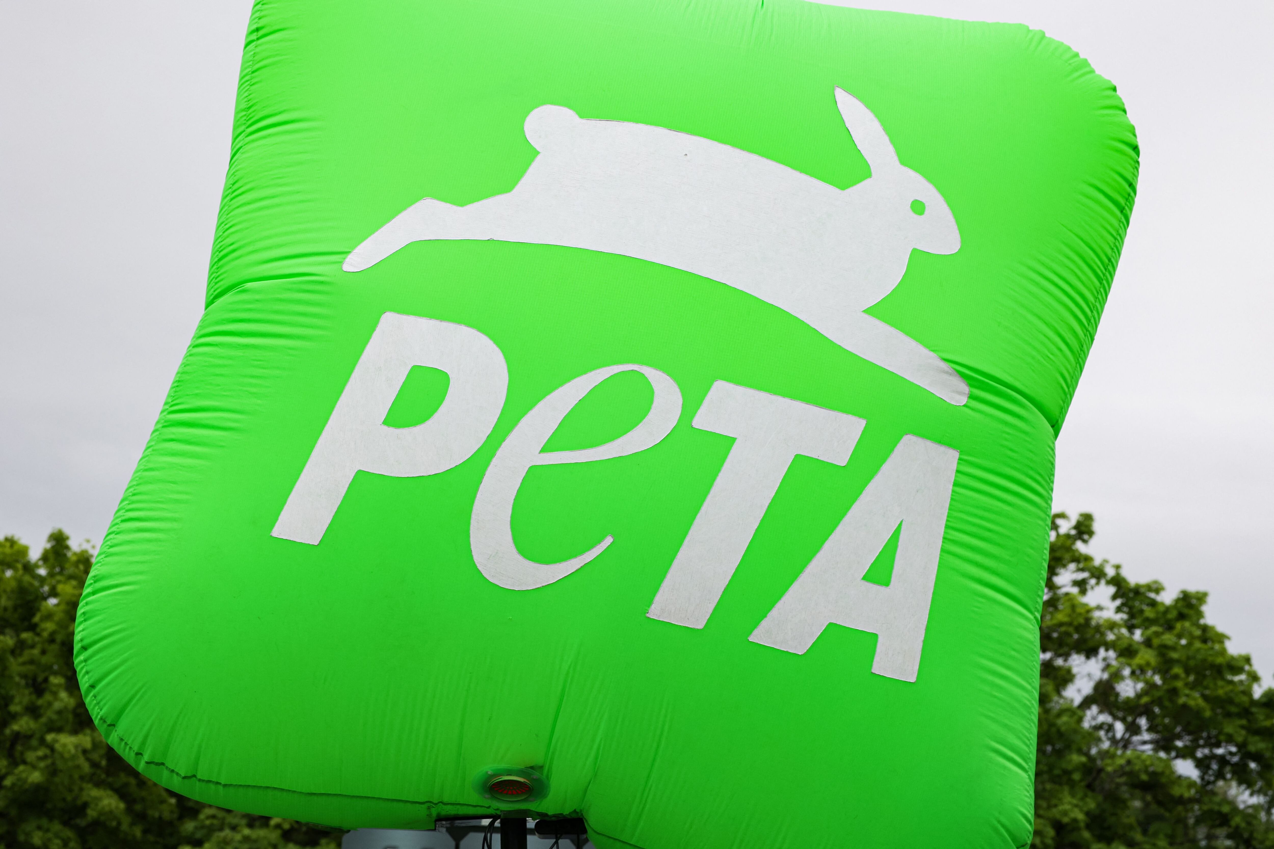 Imagen de referencia del logo de la organización PETA. (Photo by Yann Schreiber / AFP) (Photo by YANN SCHREIBER/AFP via Getty Images)