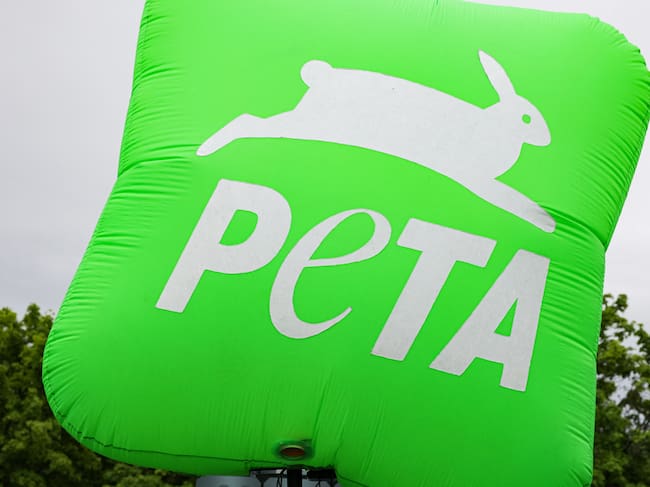 Imagen de referencia del logo de la organización PETA. (Photo by Yann Schreiber / AFP) (Photo by YANN SCHREIBER/AFP via Getty Images)