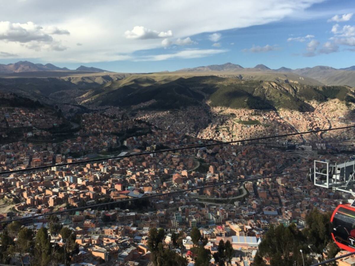 Recorriendo en teleférico la parte más alta de La Paz