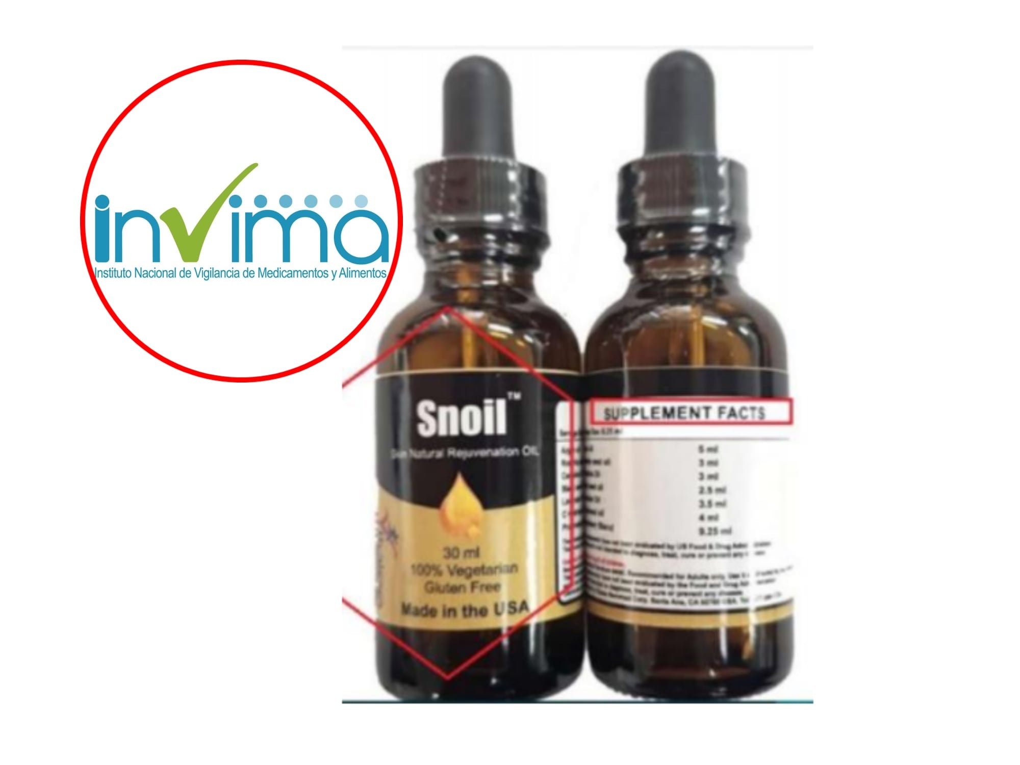 Invima alertó por aceite facial que que prometía rejuvenecer la piel y se comercializaba en internet