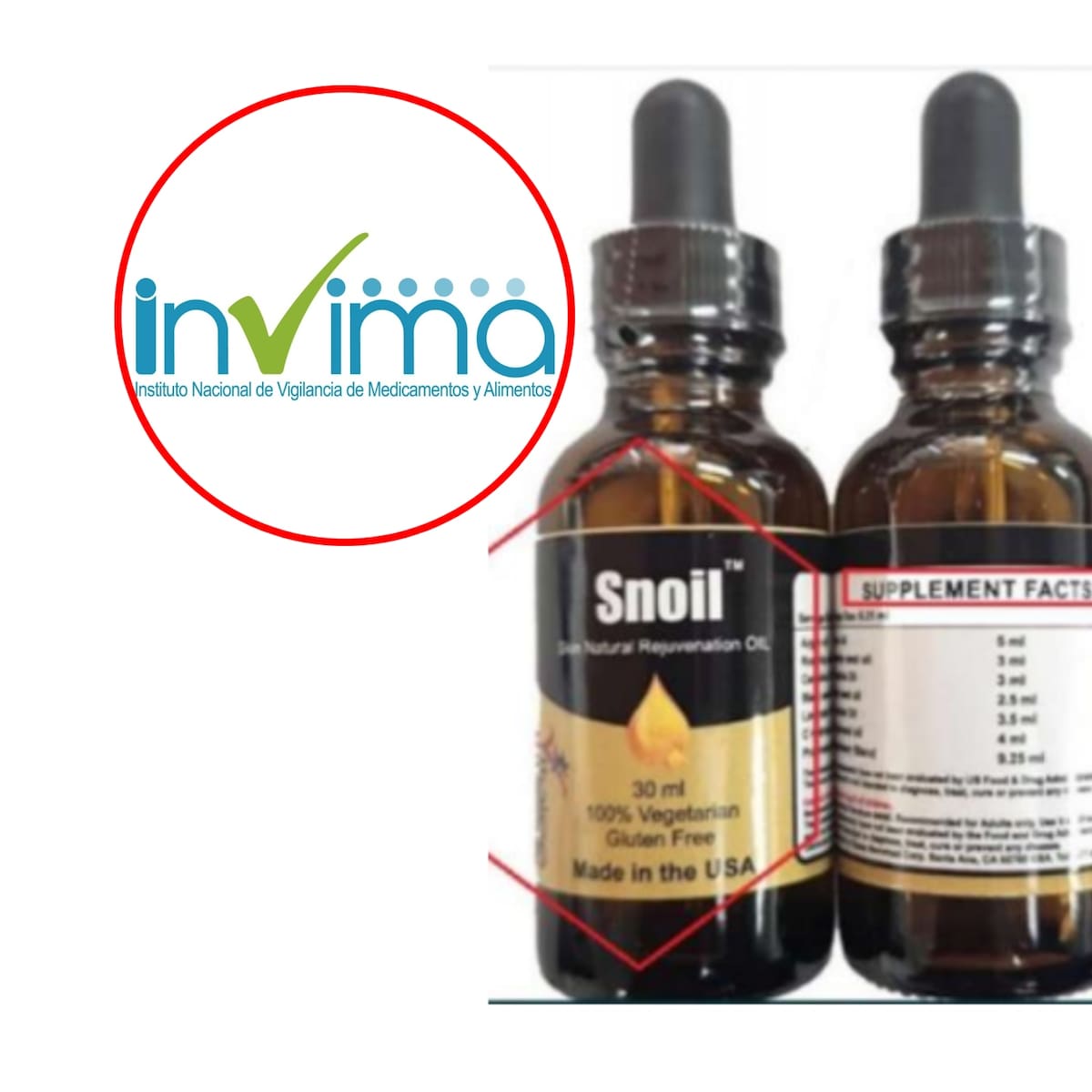 Invima alertó por aceite facial que prometía rejuvenecer la piel y se comercializaba en internet