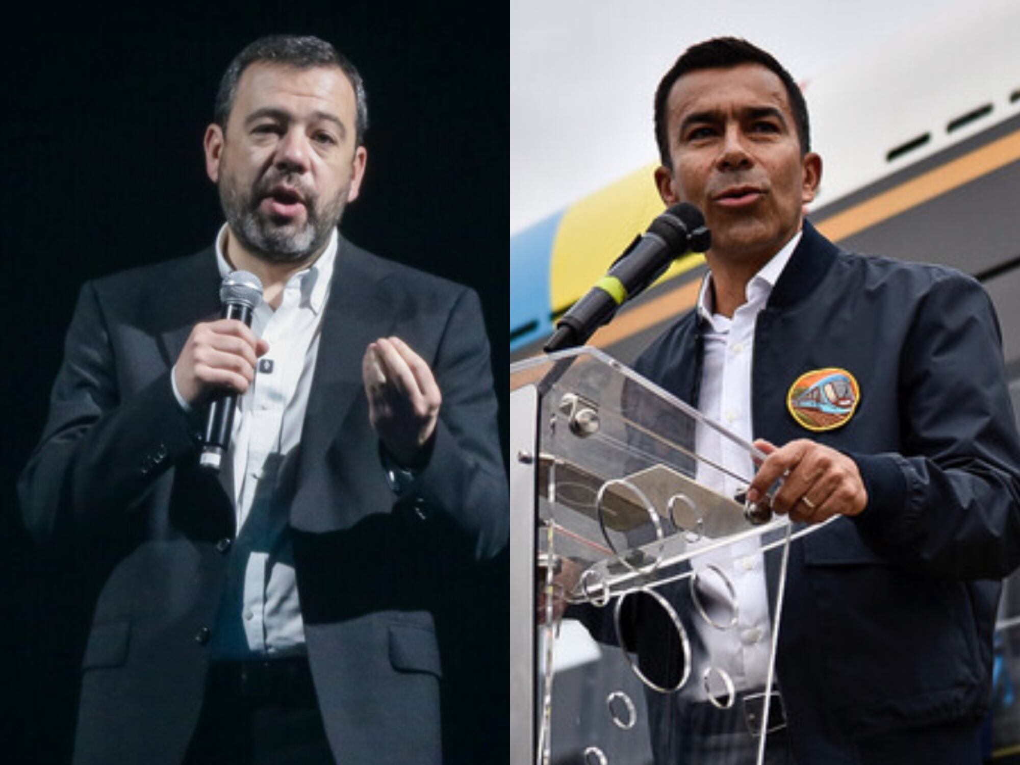 Carlos Fernando Galán y Jorge Emilio Rey. Fotos: (Colprensa - Catalina Olaya) / (Colprensa - Cristian Bayona)