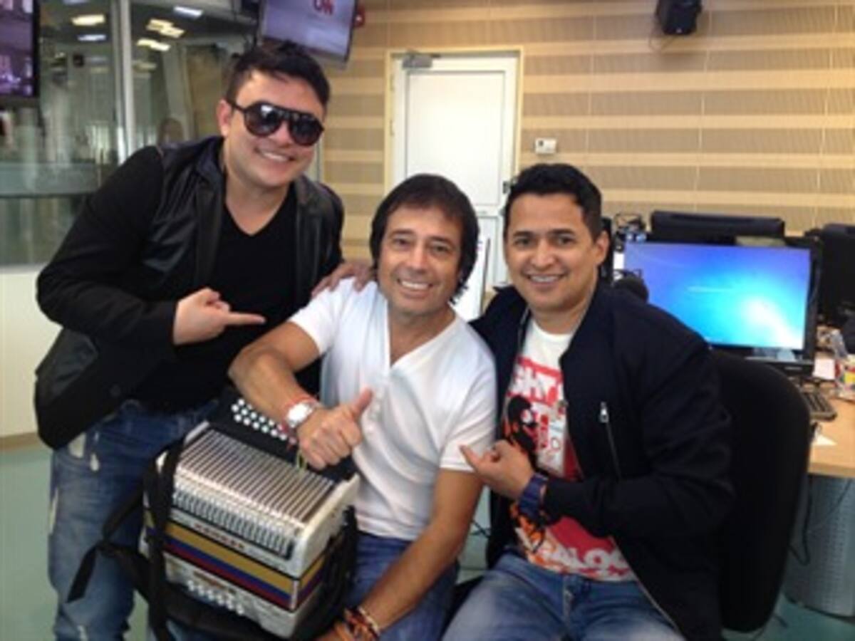 Jorge Celedón, en los estudios de Caracol Radio