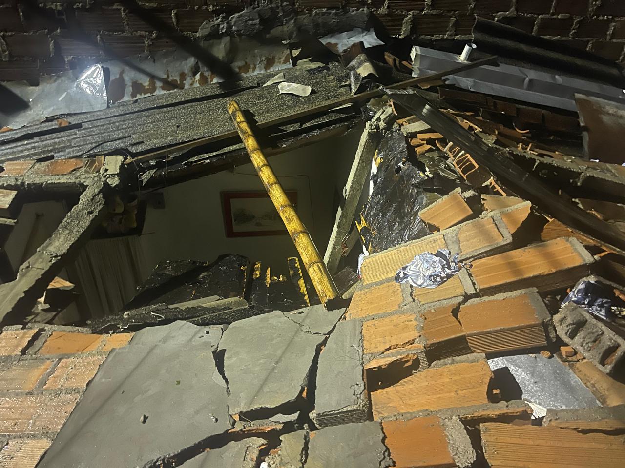 Casa dañada por tormenta eléctrica en Venecia- foto alcaldía