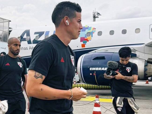 James Rodríguez viaja con el plantel de Sao Paulo hacia Rio de Janeiro para encuentro ante Flamengo / Foto: @SaoPauloFC
