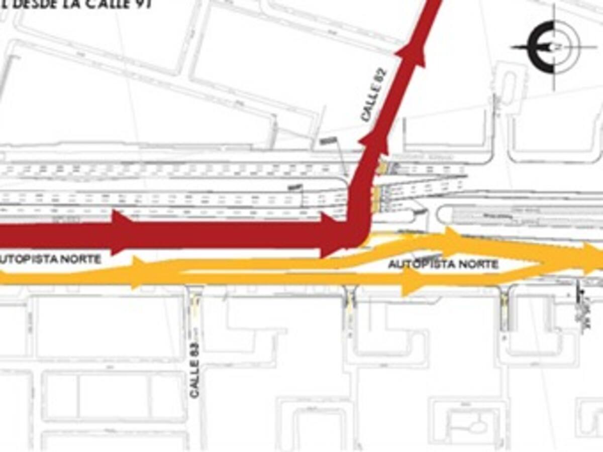 Modificarán cruce de la calle 82 con Autonorte