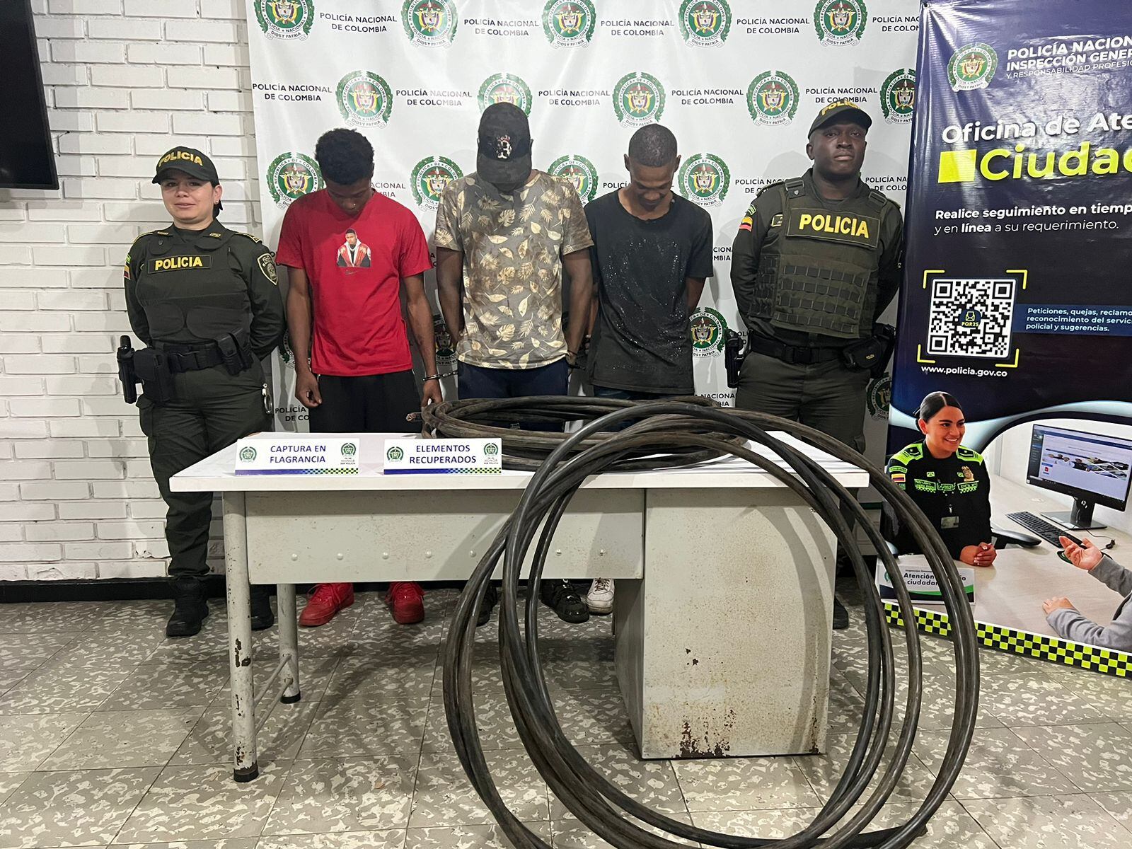 Bandas organizadas estarían detrás del hurto de cable telefónico.