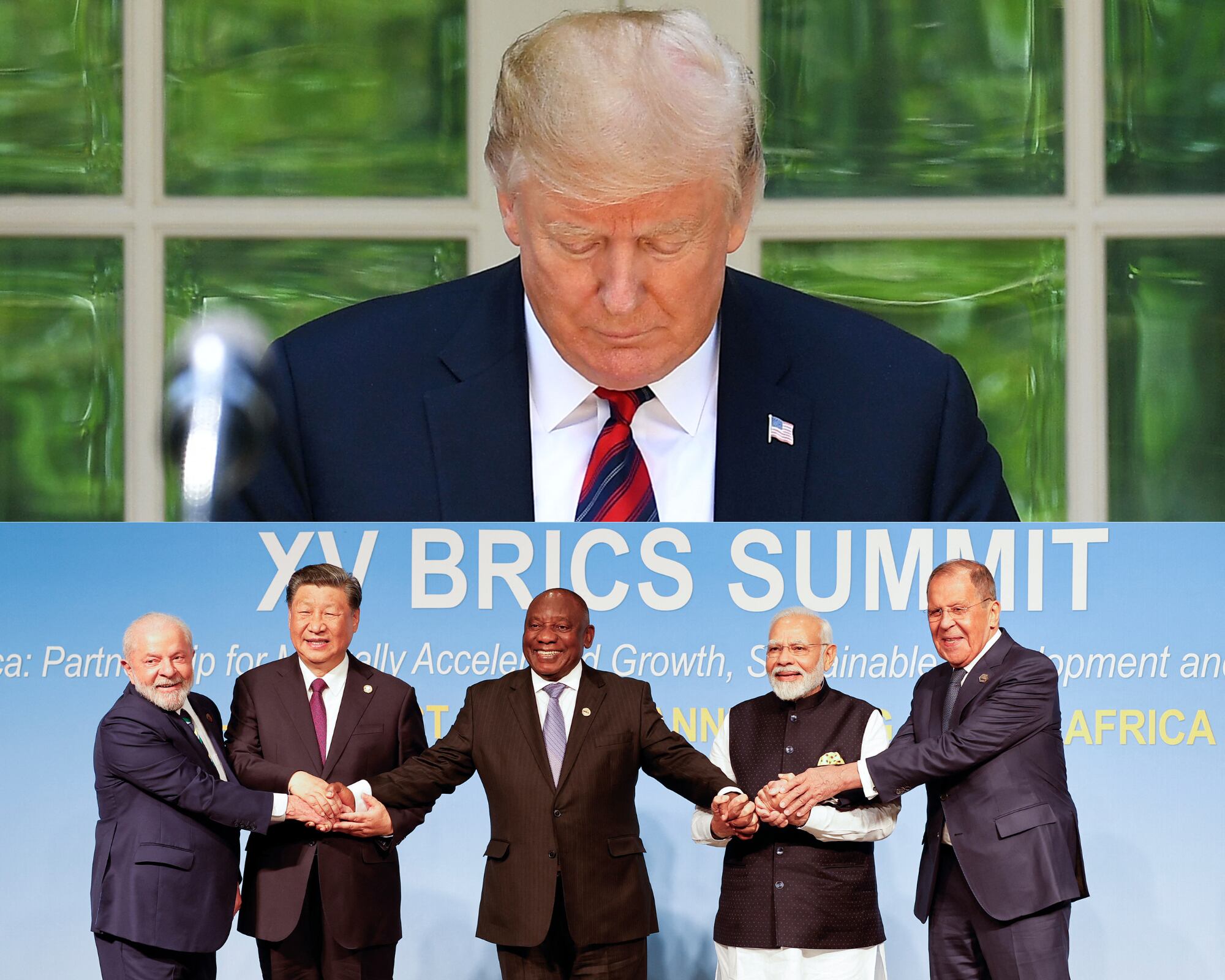 El presidente electo aseguró que cualquier grupo de países que intente terminar con el dominio del dólar enfrentará aranceles por el 100%.
(Foto: Caracol Radio  / Getty )