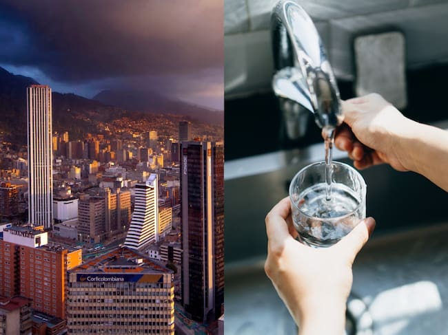 Vista panorámica de Bogotá y agua imágenes de referencia. Foto: Getty Images.