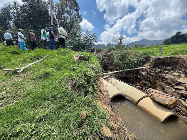 Son varias veredas con afectaciones por las fuertes lluvias. Foto | Alcaldía de Samacá