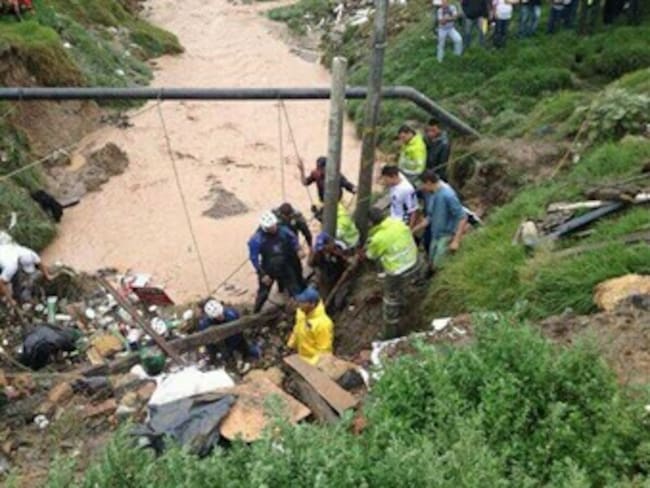 Mueren madre e hijo ahogados en una quebrada en el sur de Bogotá