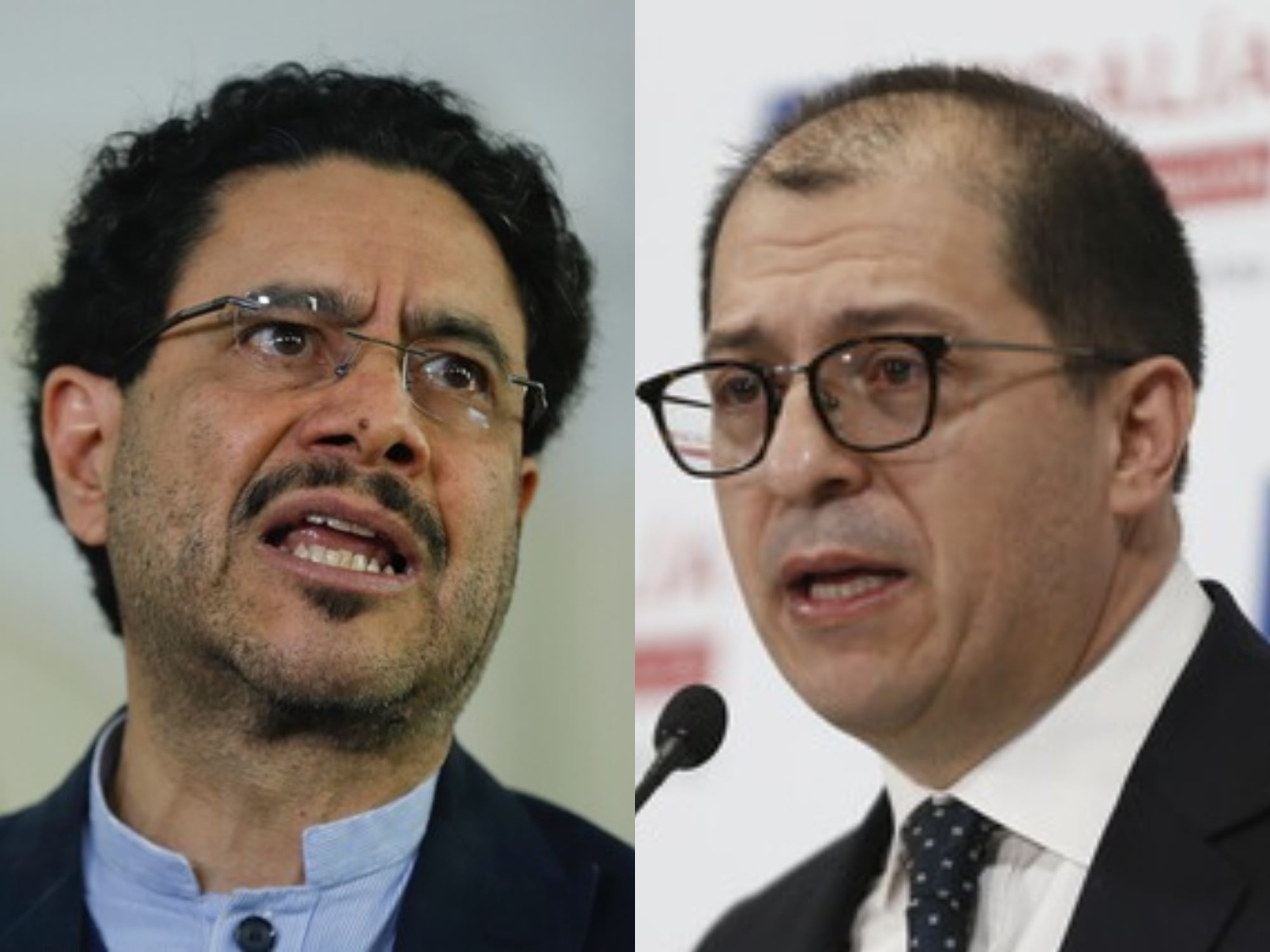 Iván Cepeda y Francisco Barbosa . Foto: (Colprensa - Camila Díaz) / (Colprensa - Lina Gasca)