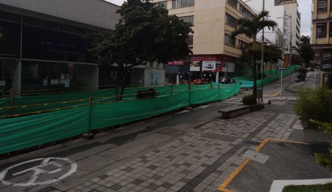 Obras de Empresas Públicas de Armenia en el centro de la ciudad