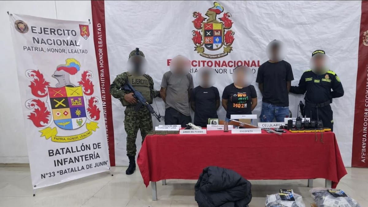 Capturan a cuatro presuntos integrantes del Clan del Golfo en Tierralta, Córdoba