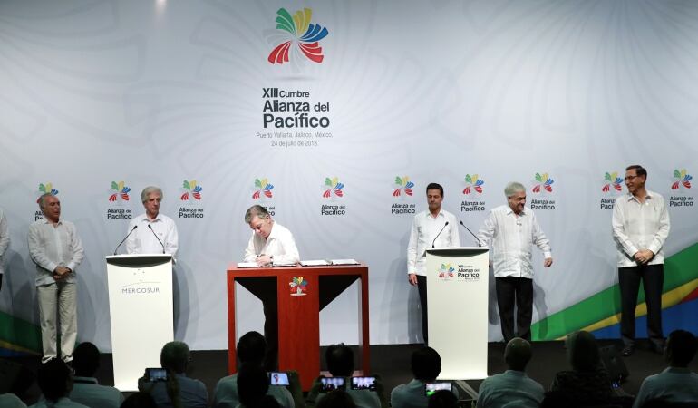 Alianza del Pacífico con Mercosur.