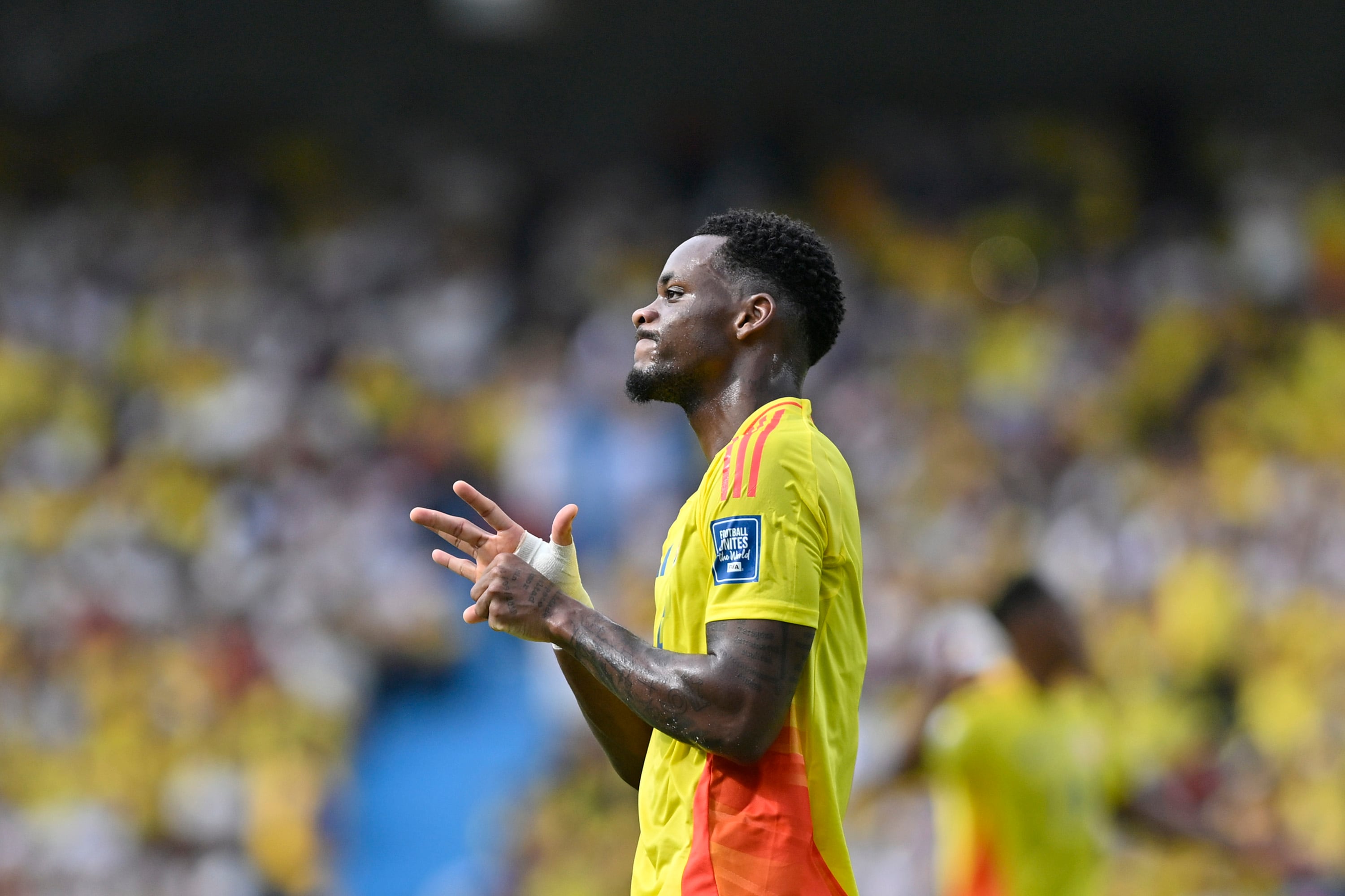 Jhon Jader Durán durante un partido de la Selección Colombia en las Eliminatorias al Mundial 2026. (Photo by Gabriel Aponte/Getty Images)