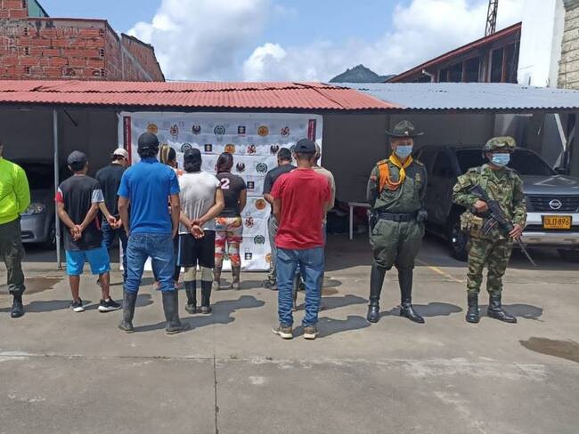 Continúan los operativos en Caldas por explotación ilícita de yacimientos. Crédito: Batallón Ayacucho.