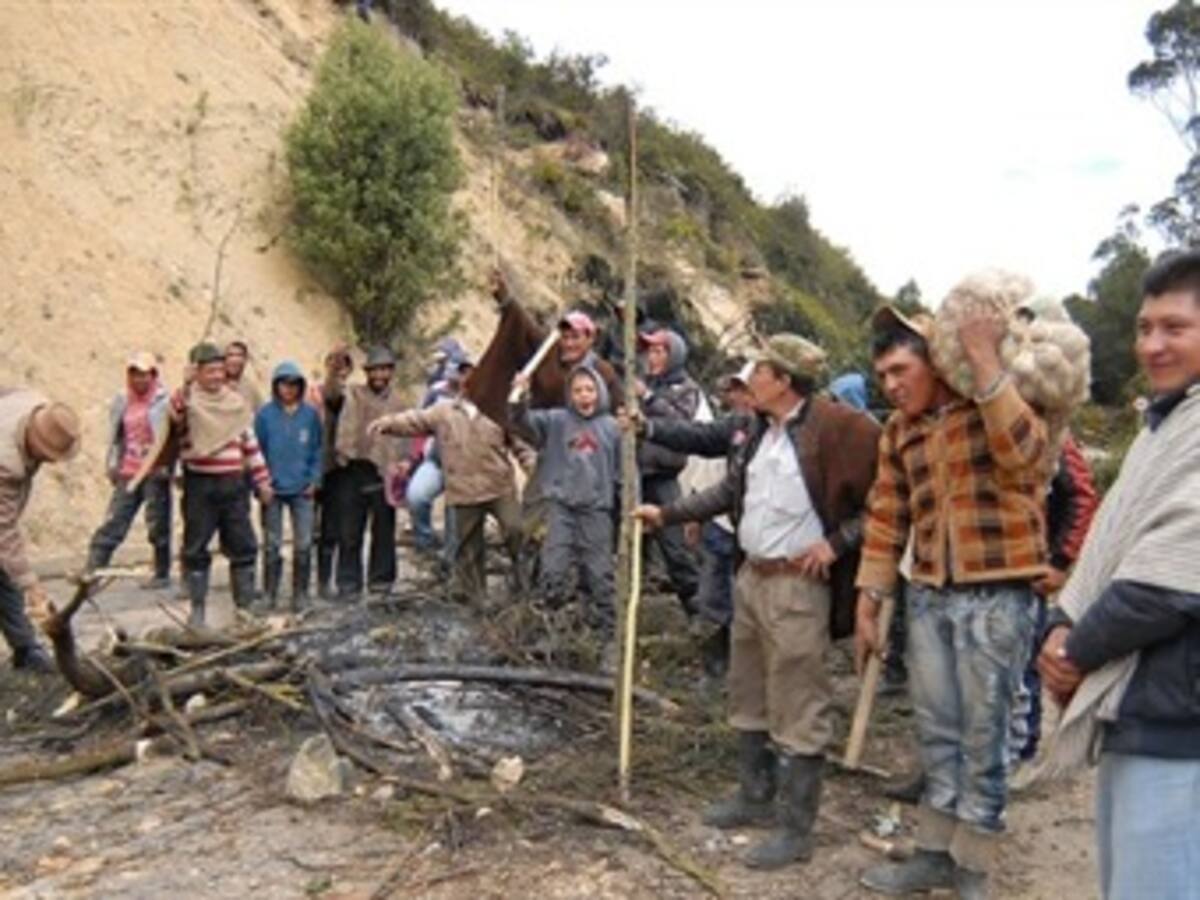 Boyacá amanece con cuatro bloqueos en vías nacionales