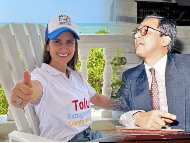 María Angélica Guerra y su padre, José Elías Guerra de la Espriella. Foto archivos