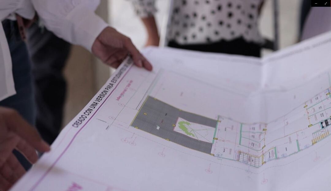 Plano de la construcción. Captura de video Gobernación del Atlántico