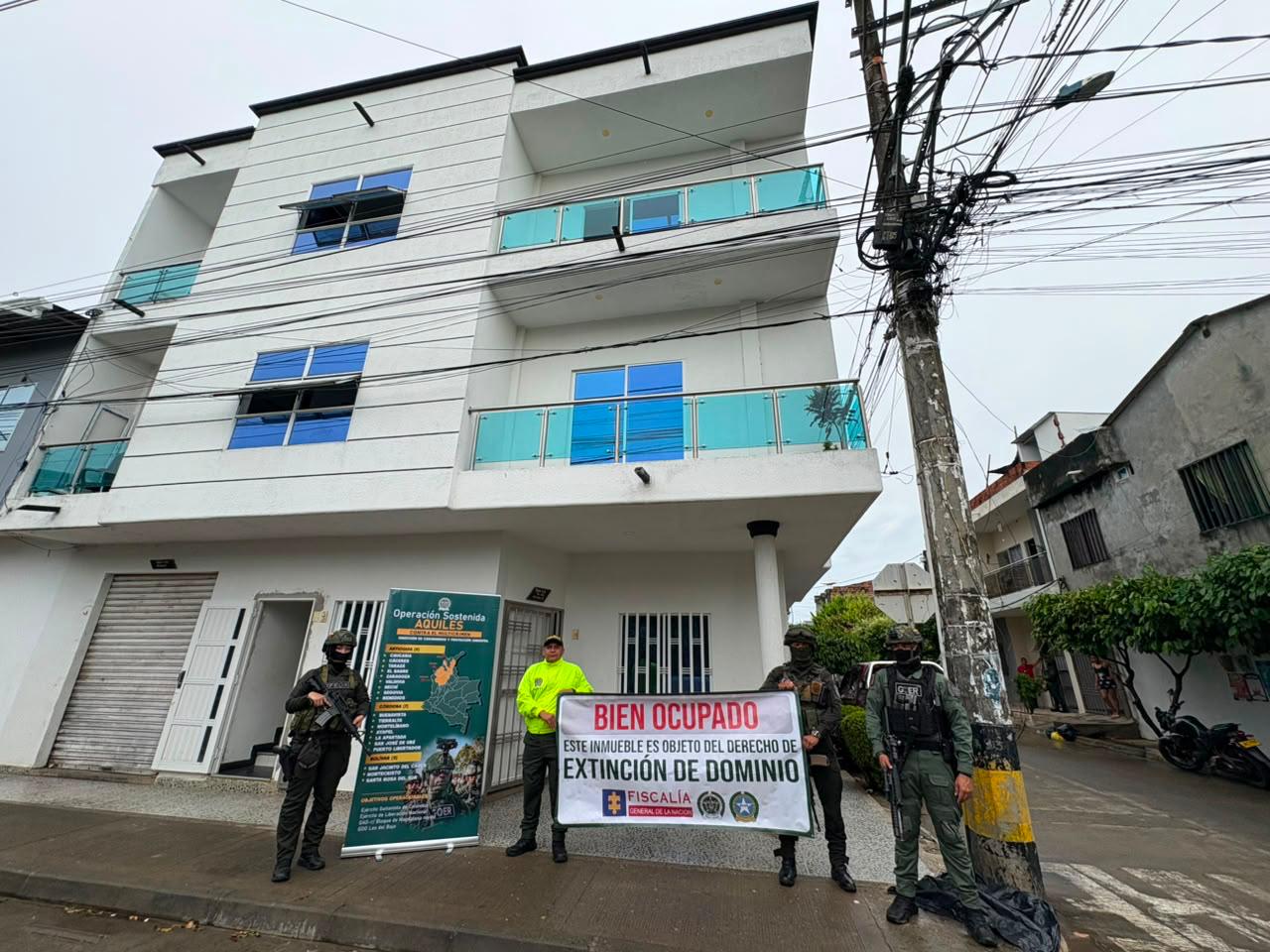 Inmueble ocupado por las autoridades en Antioquia. Foto: Cortesía Policía Antioquia