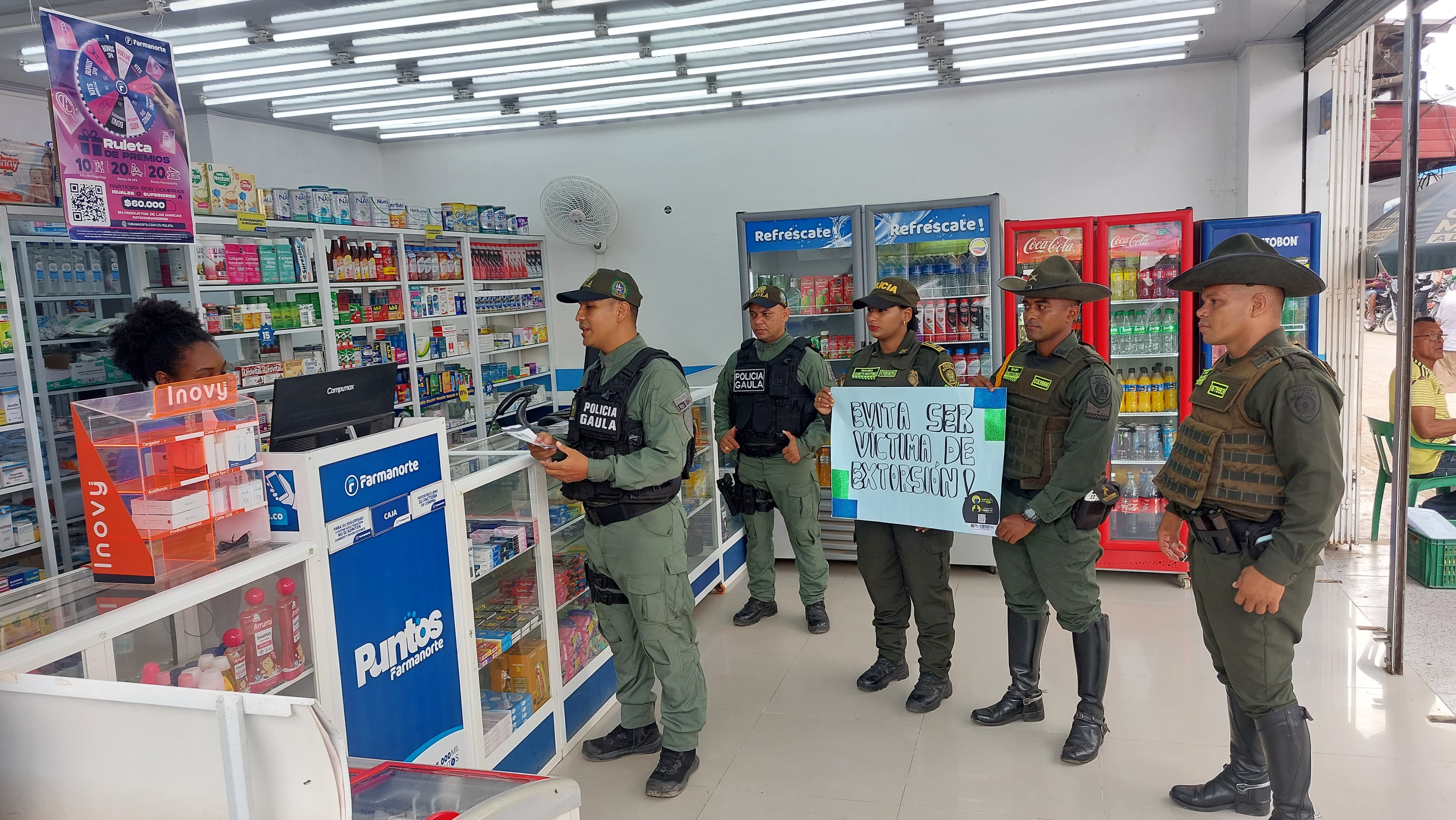 Acciones de la Policía en el comercio de Montería.