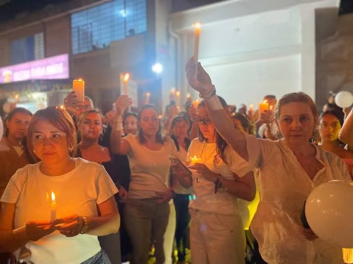 Velatón de familiares y amigos de Camilo Carrillo en Ocaña / Foto: Cortesía