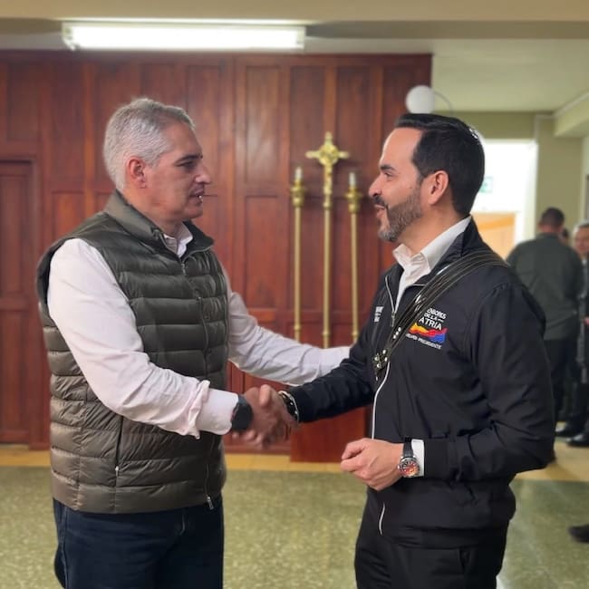 Encuentro entre el presidente electo de Colombia, Aberlardo De la Espriella y el gobernador de Antioquia. Foto: Cortesía Gobernación de Antioquia
