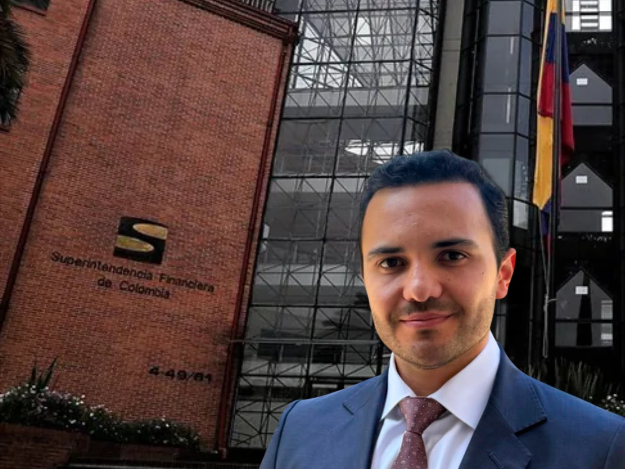 Pablo Andrés Rivas Herazo será el nuevo superintendente Financiero. Fotos: Colprensa y suministrada.