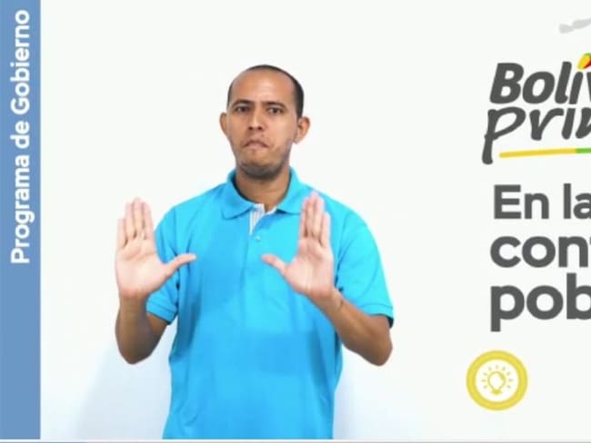 Candidato a la Gobernación de Bolívar tradujo propuestas a lengua de señas