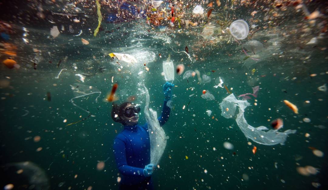 Contaminación marítima con plásticos.                       Foto: Getty