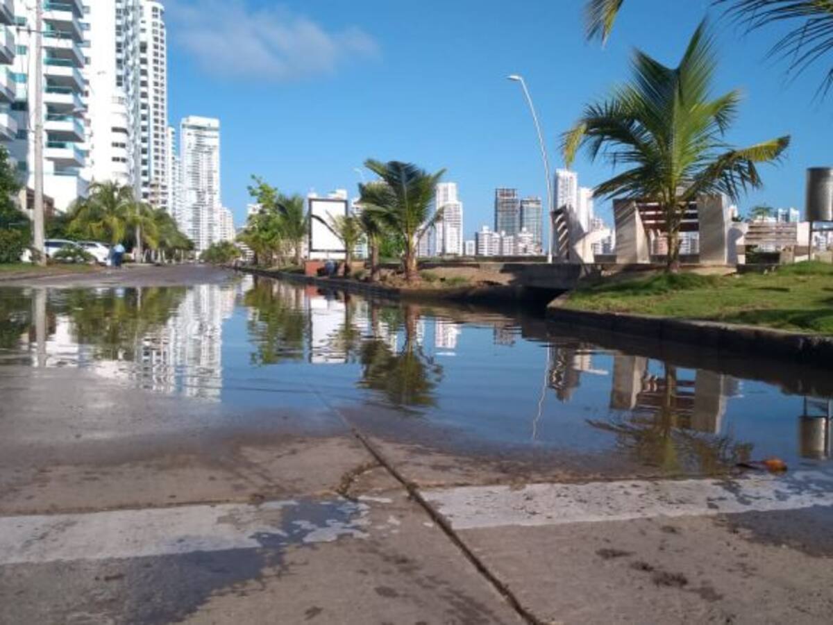 Protección Costera de Cartagena no soluciona inundaciones en Castillogrande