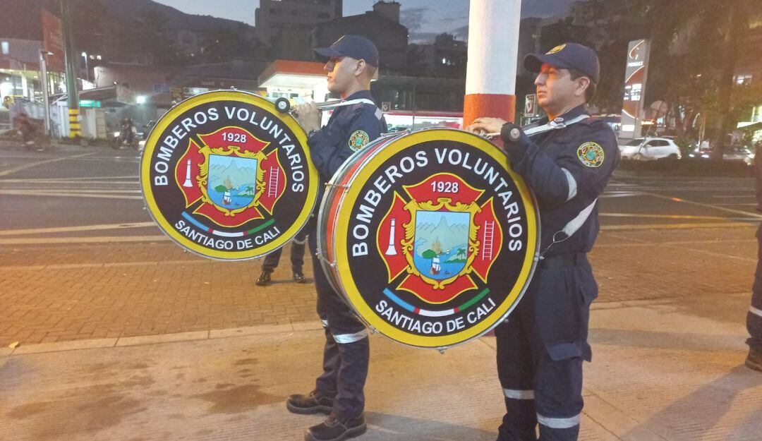 30 años después en marcha nuevamente la 'Banda Marcial' de Bomberos Cali