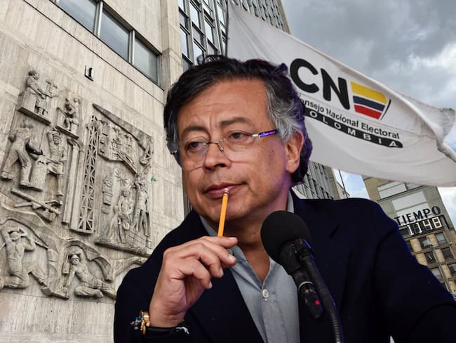Presidente Petro, Banco de la República y CNE. Fotos: Getty Images y Colprensa.