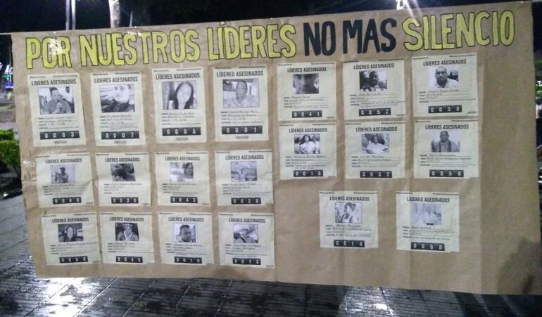 Protesta por asesinato de lideres sociales en Cúcuta