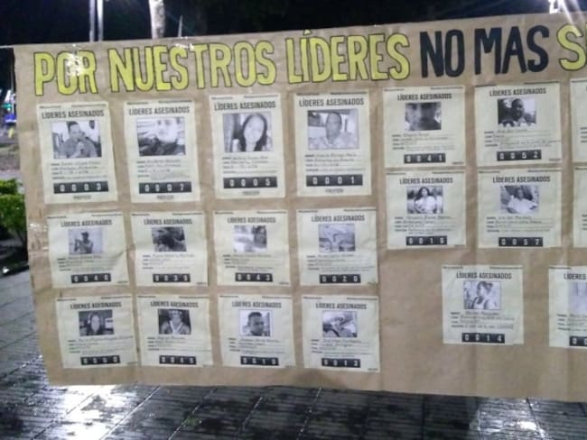 Protesta por asesinato de lideres sociales en Cúcuta