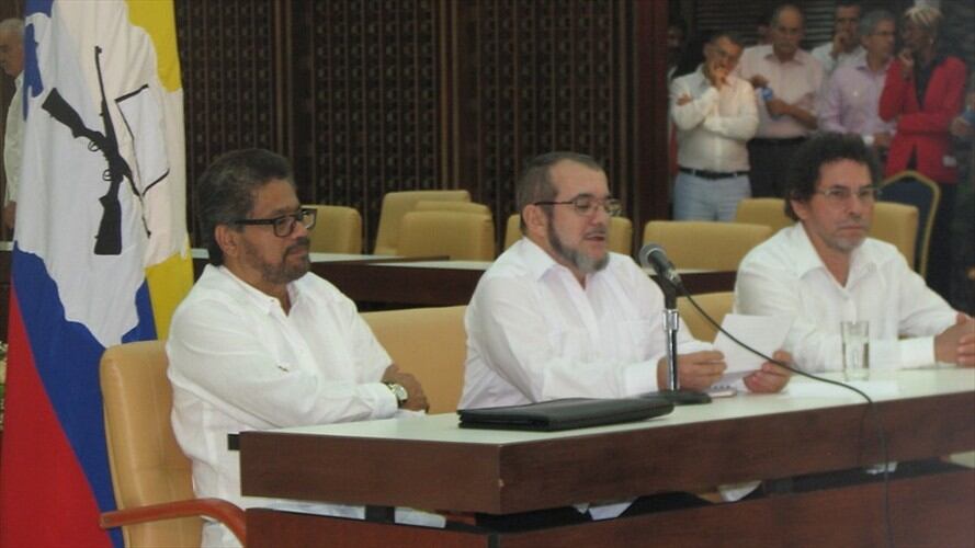 Negociadores de las Farc en La Habana. Foto: Colprensa