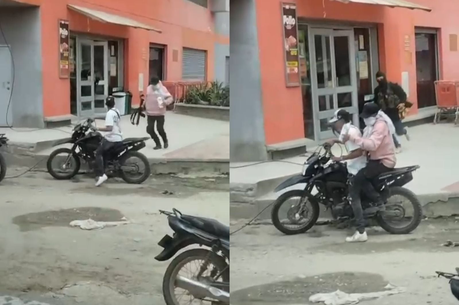 Policía avanza en identificación de hombres que asaltaron un Ara con fusiles en Guacamayal. Foto: Captura de Video