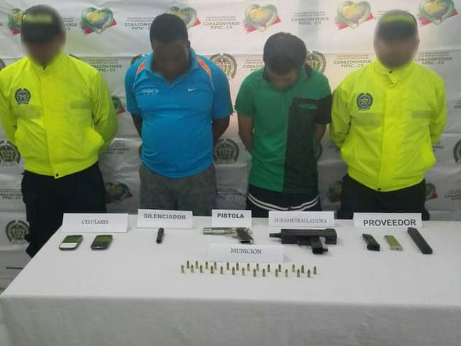 Policía capturó a dos presuntos sicarios en el Sur de Cartagena