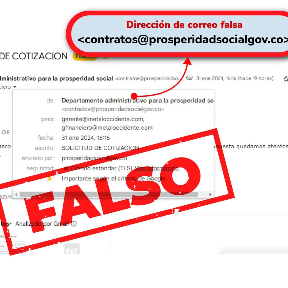 ¡Evite ser estafado!, Prosperidad Social advierte de fraudes por correo electrónico