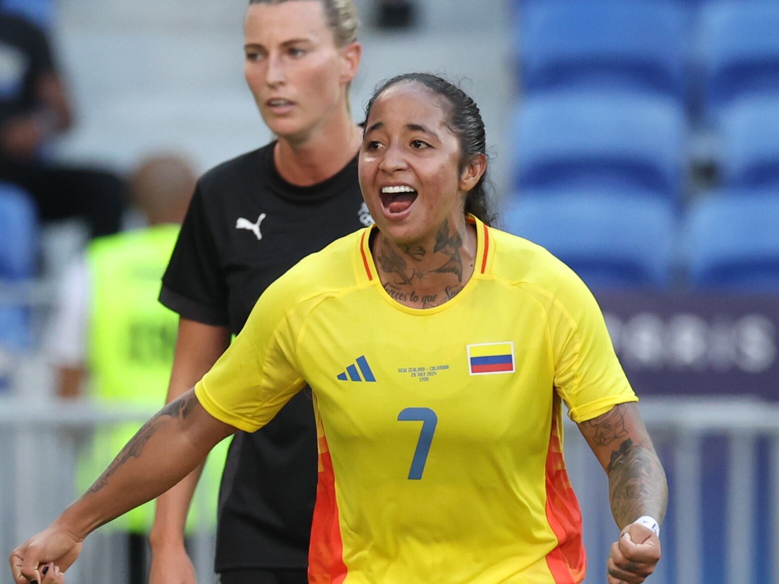 Manuela Pavi con la Selección Colombia. (Photo by Claudio Villa/Getty Images)