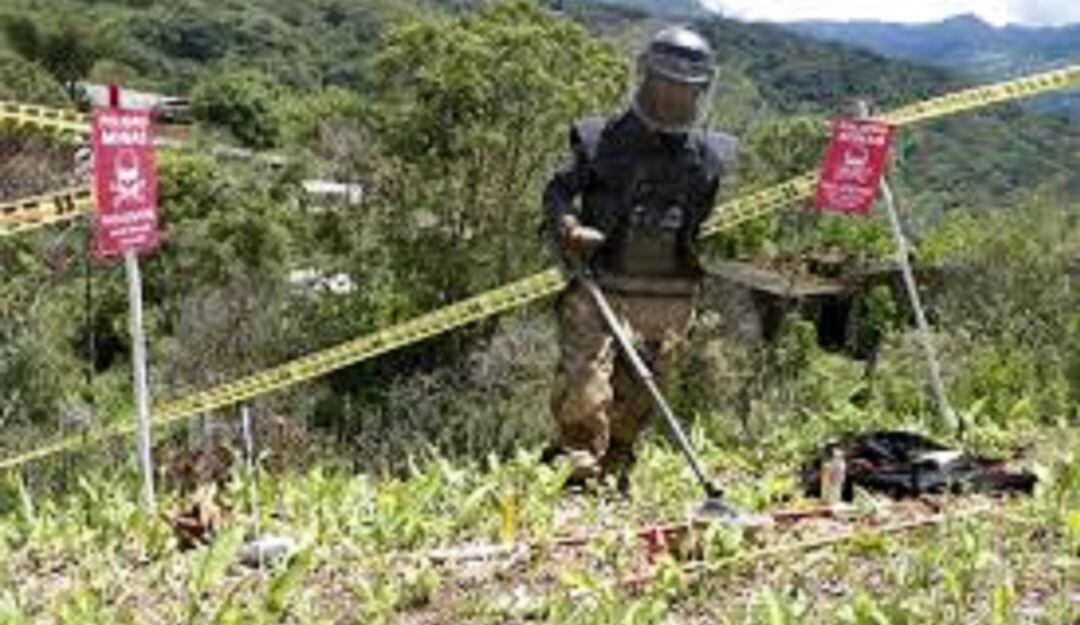 Proceso de desminado.