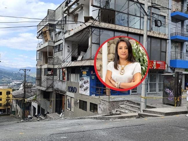 Locales comerciales afectados por el terremoto en Manizales y Claudia Benavides, ministra de Ciencia, Tecnología e Innovación. Foto: archivo.