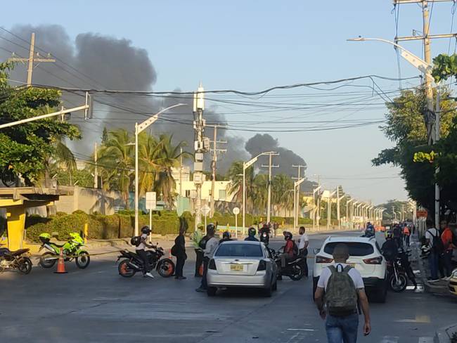 Incendio en empresa de hidrocarburos