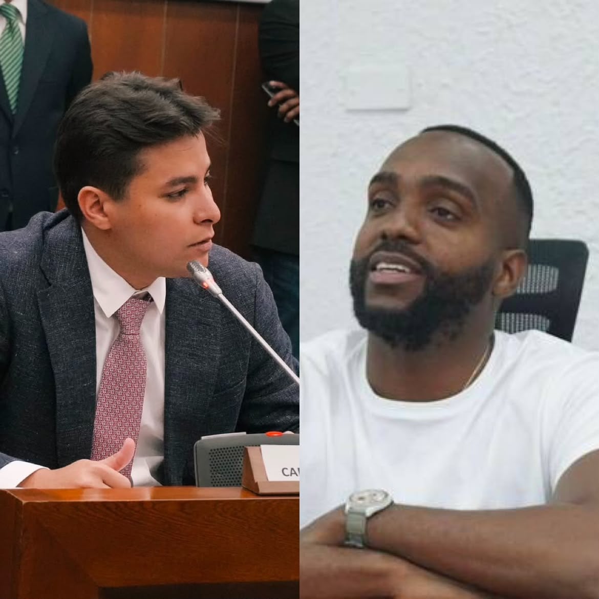 Senador Camilo Torres (izquierda) y representante Estefanel Gutiérrez (derecha).